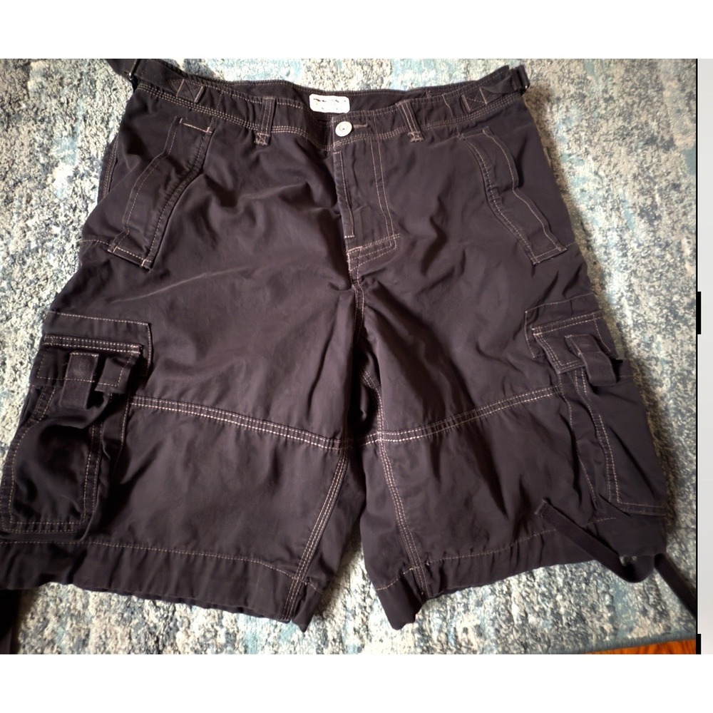 Tommy Bahama Cargo Shorts Mens 36 Black Utility Pockets Mid Rise Outdoors
